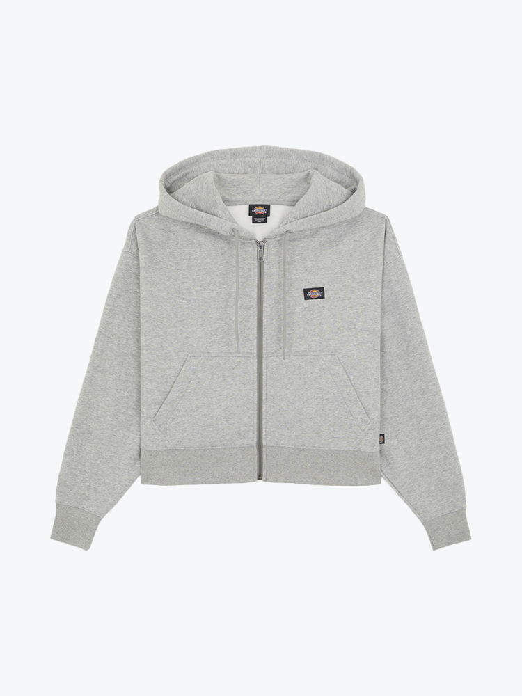 Dickies – Dickies - W' Oakport Zip Hoodie Heather Grey - Truien - Dames – Grijs – Truien