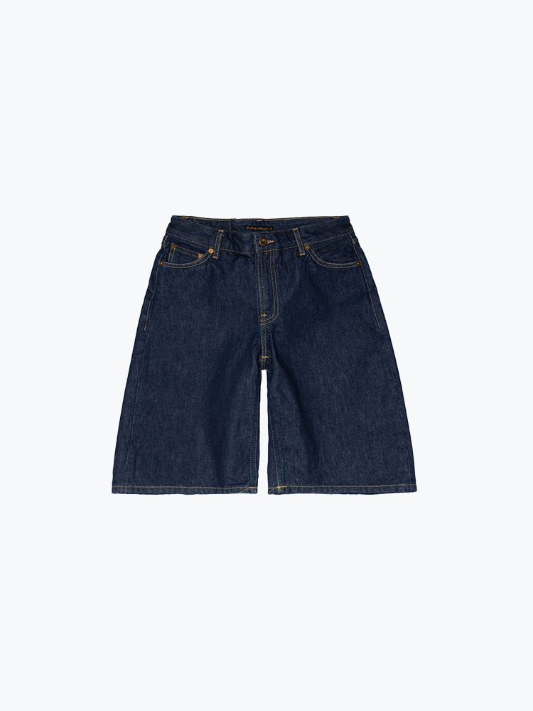 Nudie Jeans – Nudie Jeans - Meja Denim Shorts Rinse Dark Blue Dark Blue Wash - Shorts - Dames – Blauw – Shorts