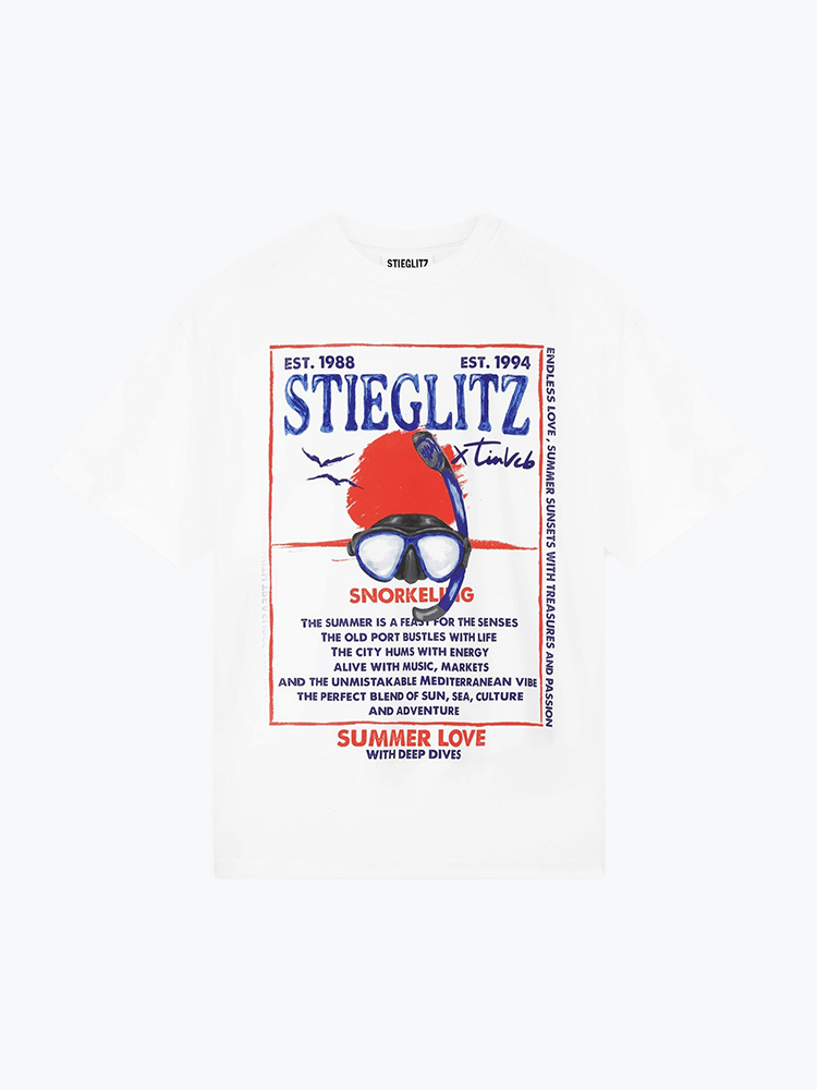 Stieglitz – Stieglitz - Aster Oversized T-shirt White - T-shirts - Dames – Wit – T-shirts