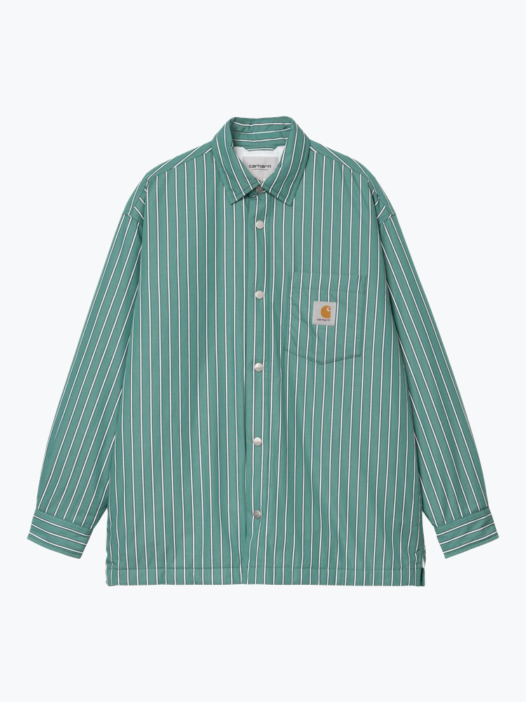 Carhartt WIP – Carhartt WIP - Grimsby Shirt Jac Groen - Overhemden - Heren – Groen – Overhemden