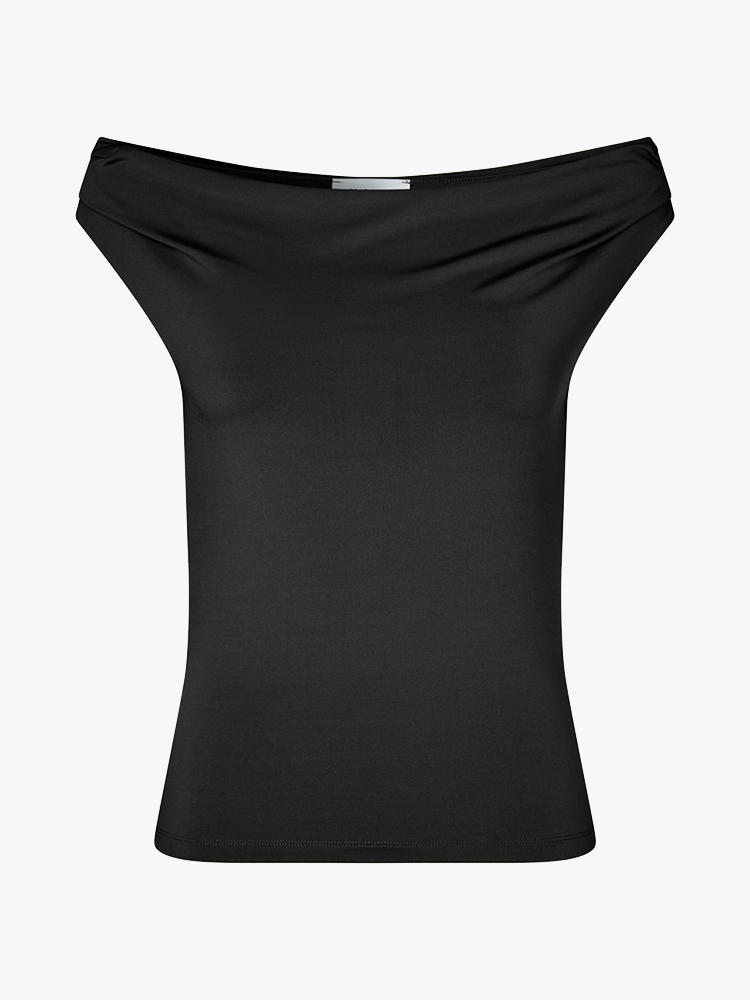 Modström – Modstrom - HimaMD off-shoulder top Black - T-Shirts - Dames – Zwart – T-shirts