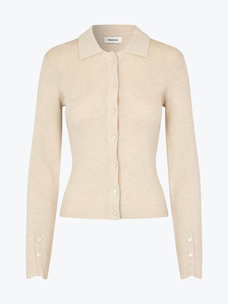 Modström – Modstrom - HirokiMD cardigan Summer Sand - Truien - Dames – Beige – Truien
