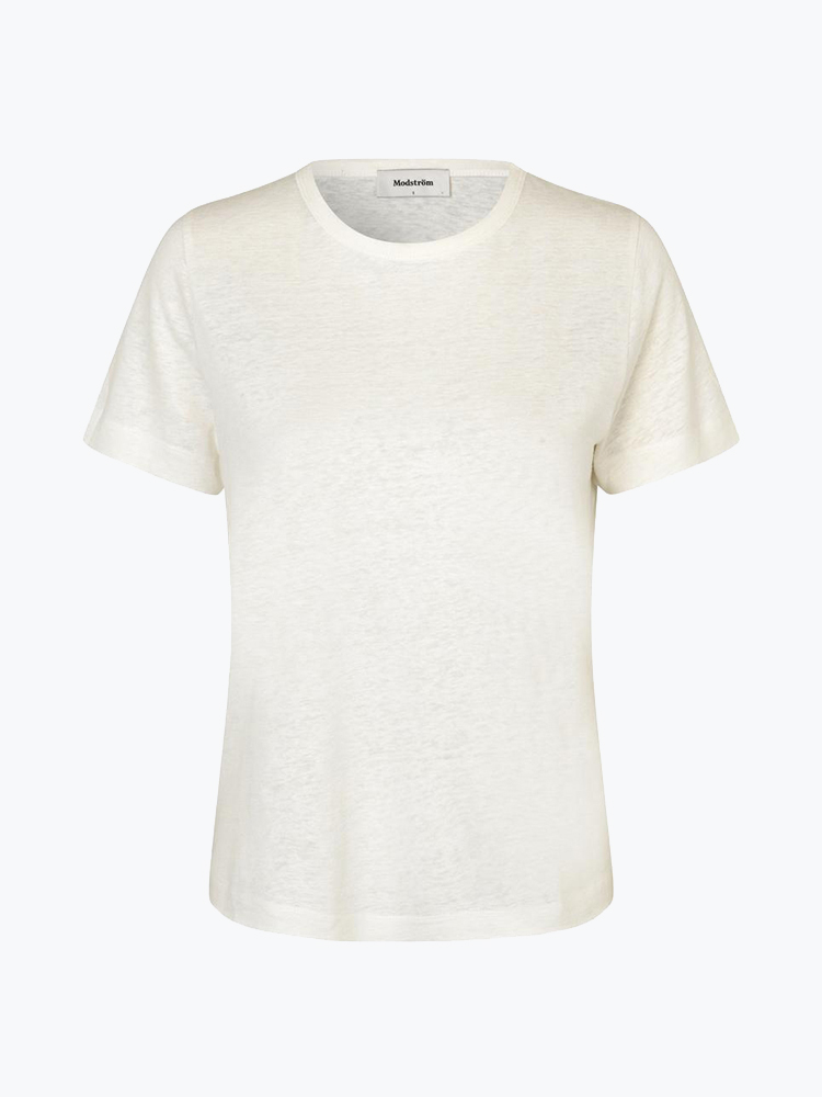 Modström – Modstrom - HoltMD t-shirt Soft White - T-shirts - Dames – Wit – T-shirts