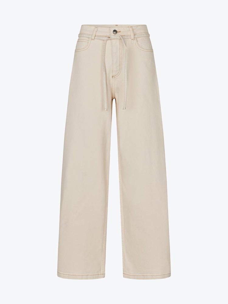 Modström – Modstrom - Isoldemd solid pants Summer Sand - Broeken - Dames – Beige – Broeken