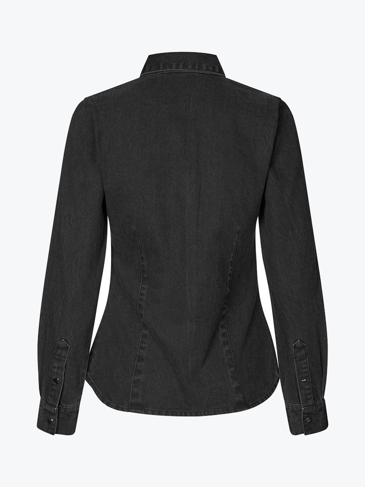 Modström – Modstrom - Minnimd shirt Vintage Grey - Blouses - Dames – Grijs – Blouses