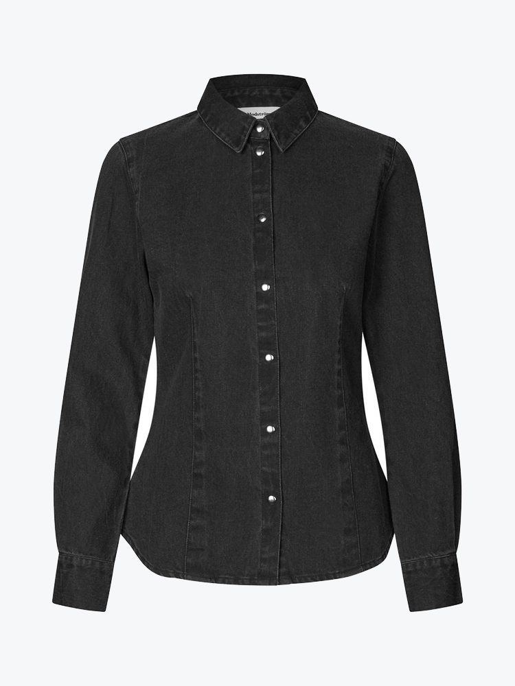 Modström – Modstrom - Minnimd shirt Vintage Grey - Blouses - Dames – Grijs – Blouses