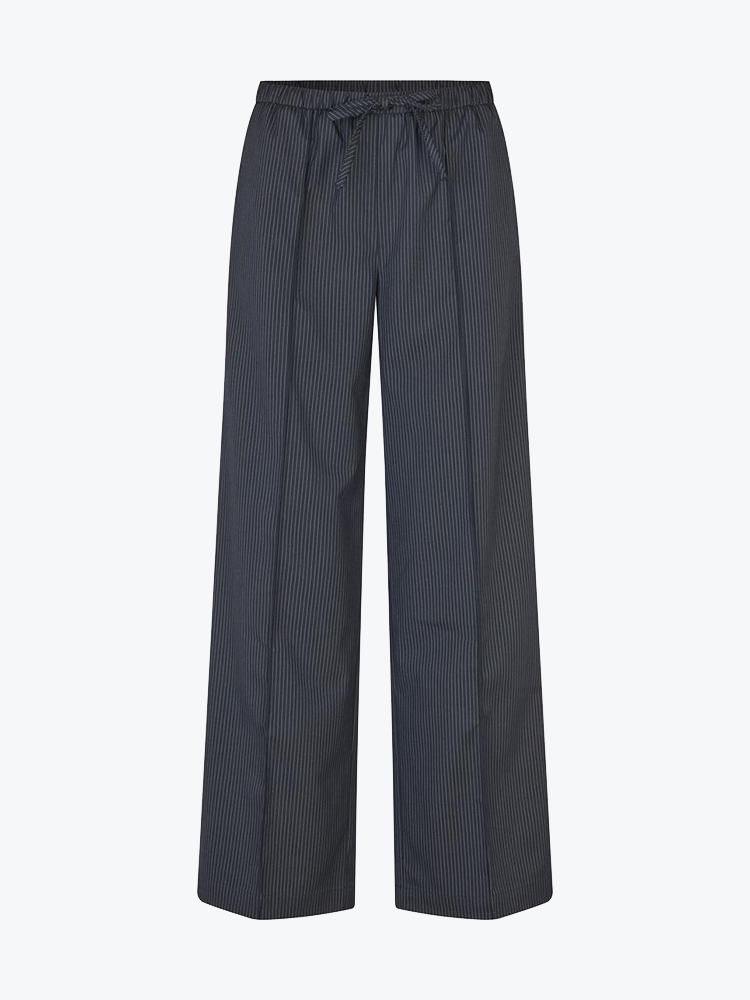 Modström – Modstrom - Paitynmd pants Navy Sky Pinstripe - Broeken - Dames – Blauw – Broeken