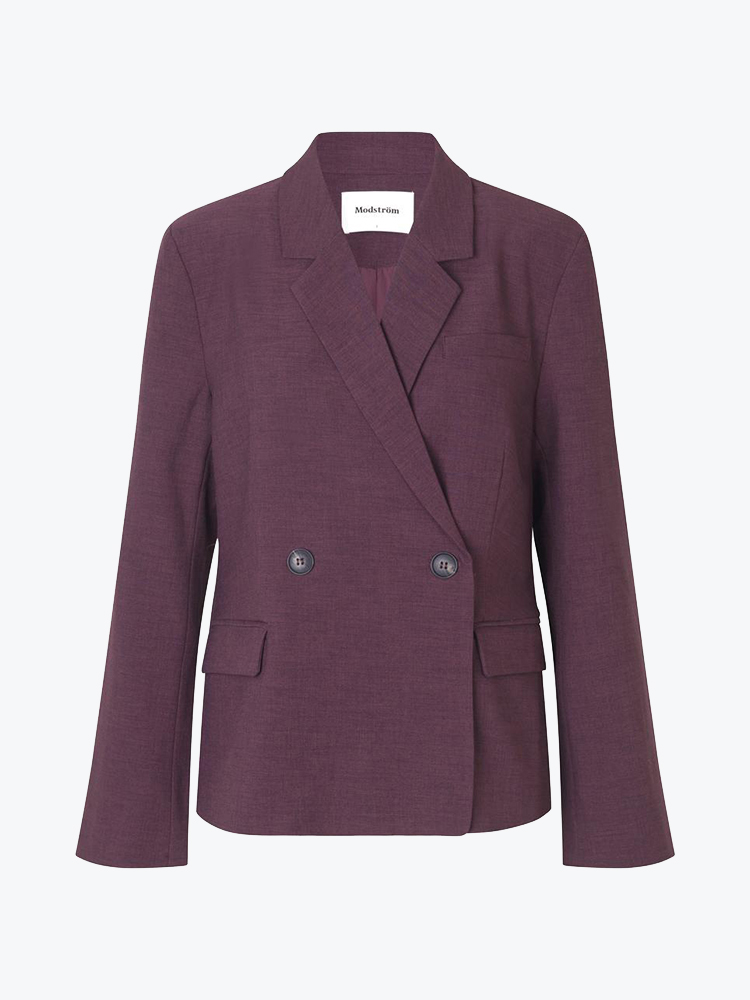 Modström – Modstrom - Ripleymd blazer Winter Bloom - Jassen - Dames – Paars – Jassen