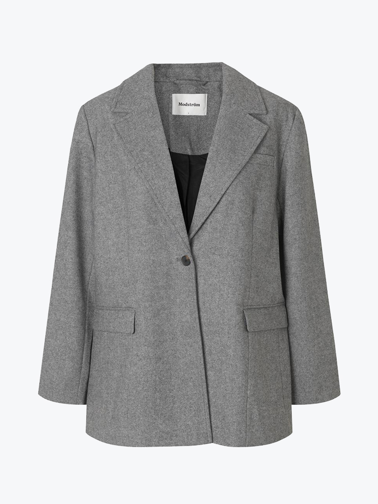 Modström – Modstrom - Simonmd jacket Black Melange - Jassen - Dames – Zwart – Jassen