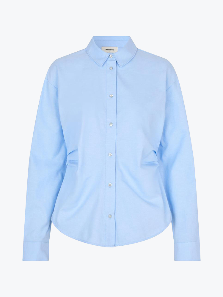 Modström – Modstrom - Siobanmd shirt Cashmere Blue - Blouses - Dames – Blauw – Blouses