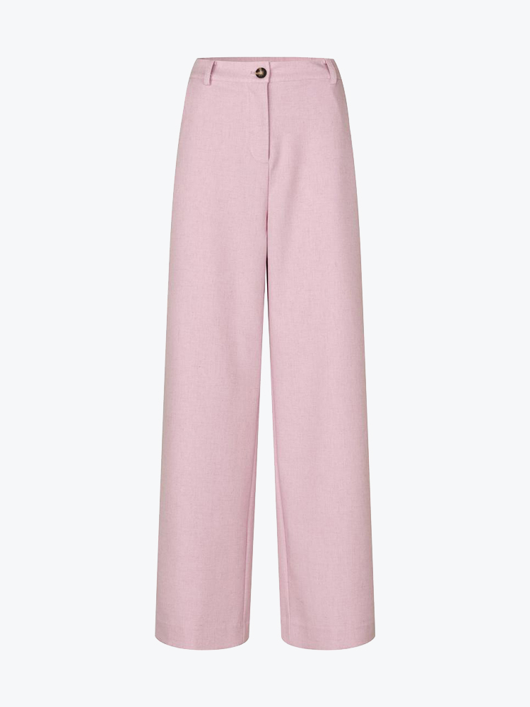 Modström – Modstrom - Sophiemd pants Pink melange - Broeken - Dames – Roze – Broeken