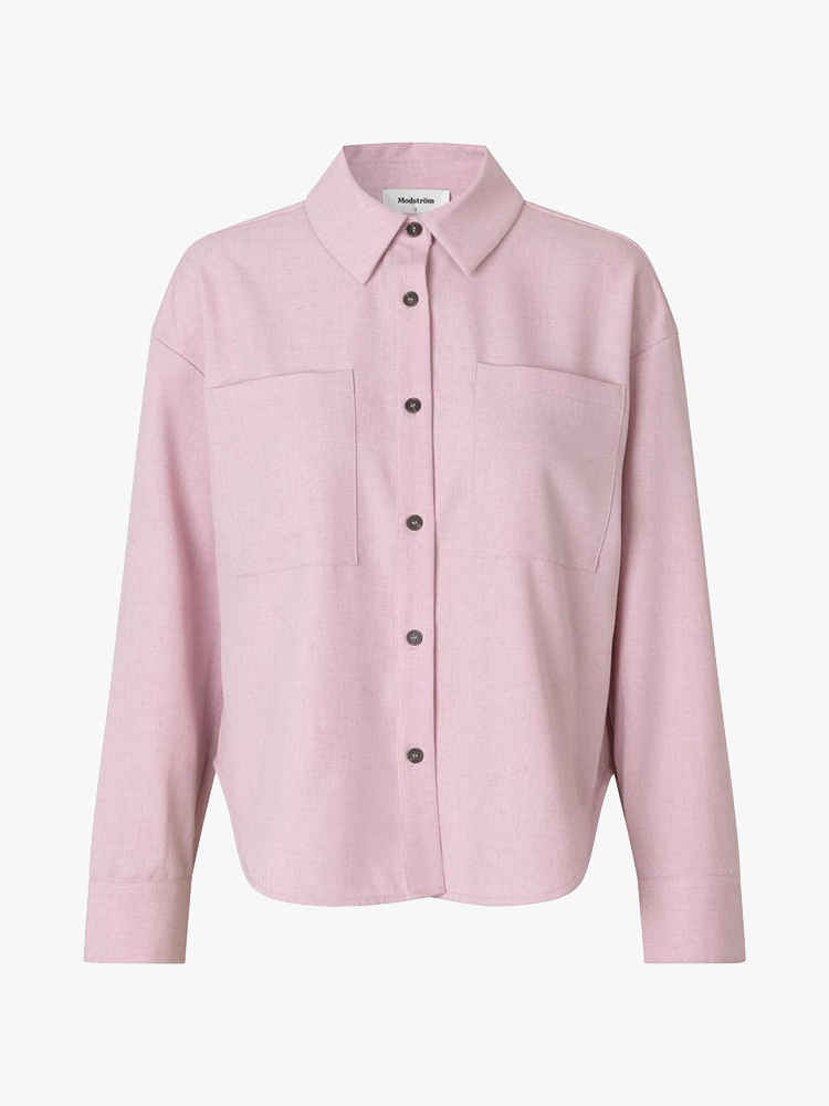 Modström – Modstrom - Sophiemd shirt Pink melange - Blouses - Dames – Roze – Blouses