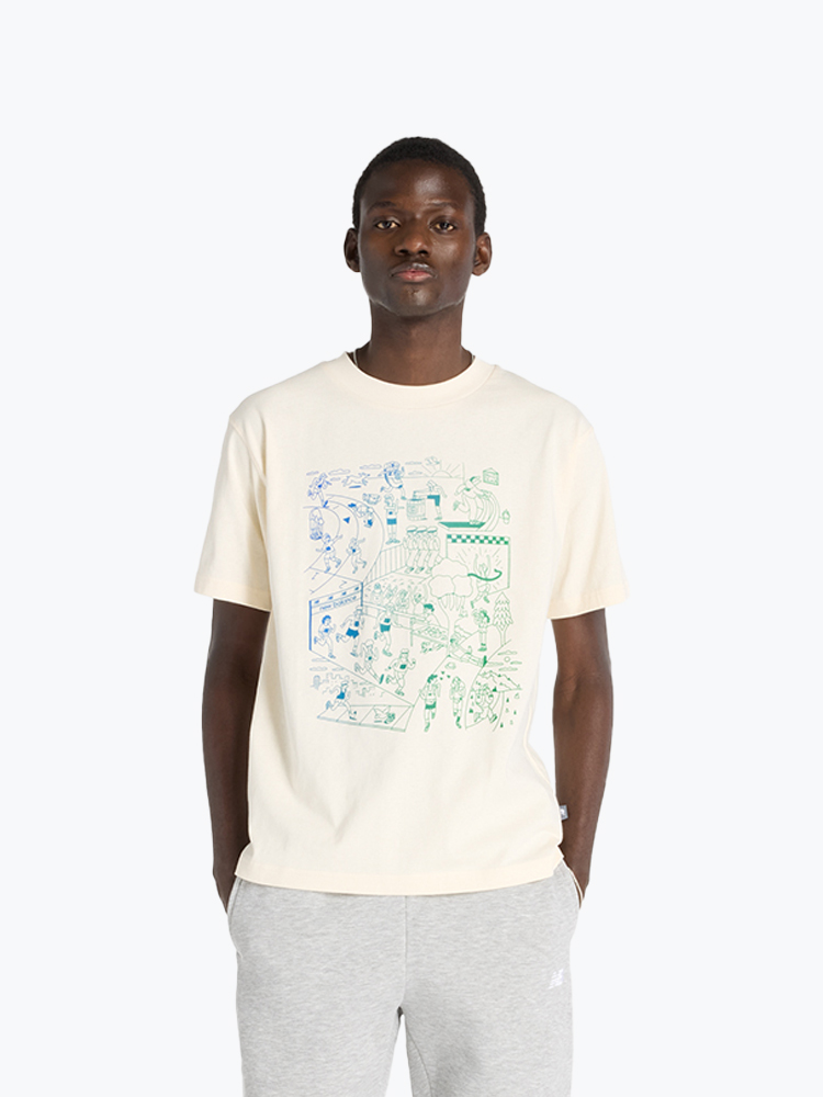 New Balance – New Balance - MT53916PEF Permafro - T-Shirts - Heren – Blauw – T-shirts