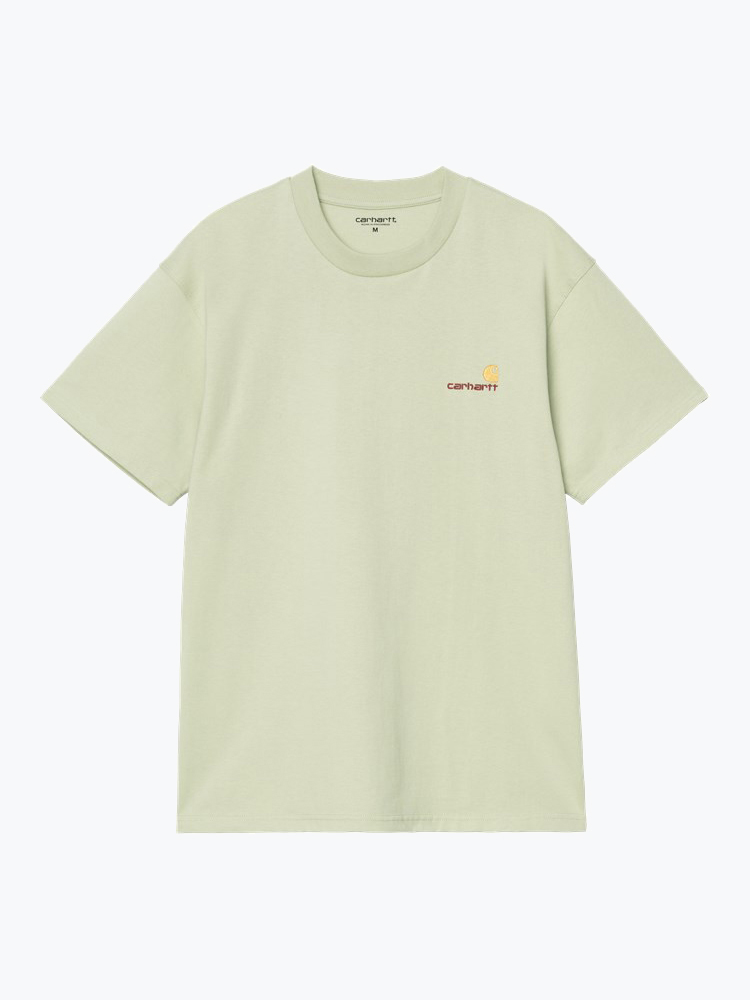 Carhartt WIP – Carhartt WIP - S/S American Script T-Shirt Groen - T-Shirts - Heren – Groen – T-shirts