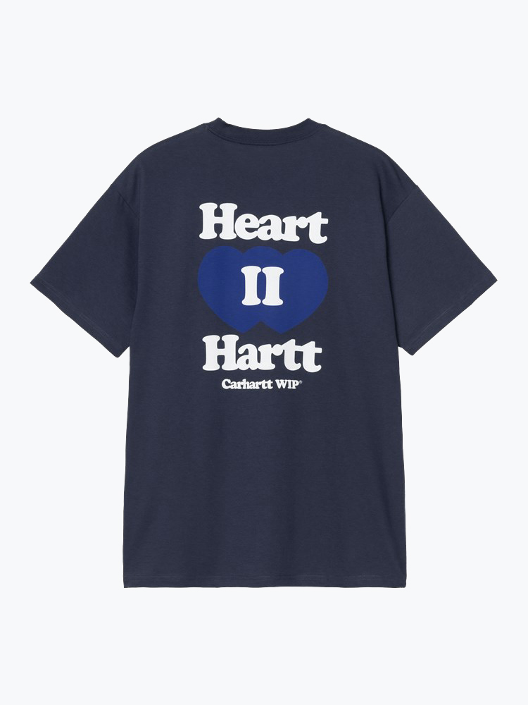 Carhartt WIP – Carhartt WIP - S/S Heart II Hartt T-Shirt Blauw - T-Shirts - Heren – Blauw – T-shirts