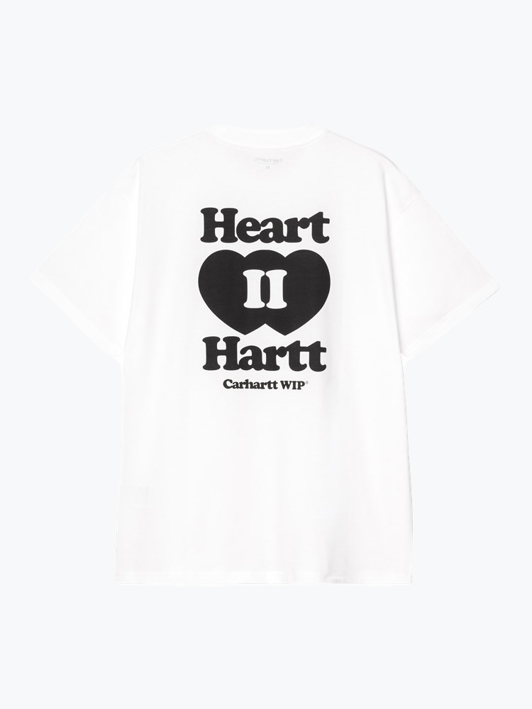 Carhartt WIP – Carhartt WIP - S/S Heart II Hartt T-Shirt Wit - T-Shirts - Heren – Wit – T-shirts