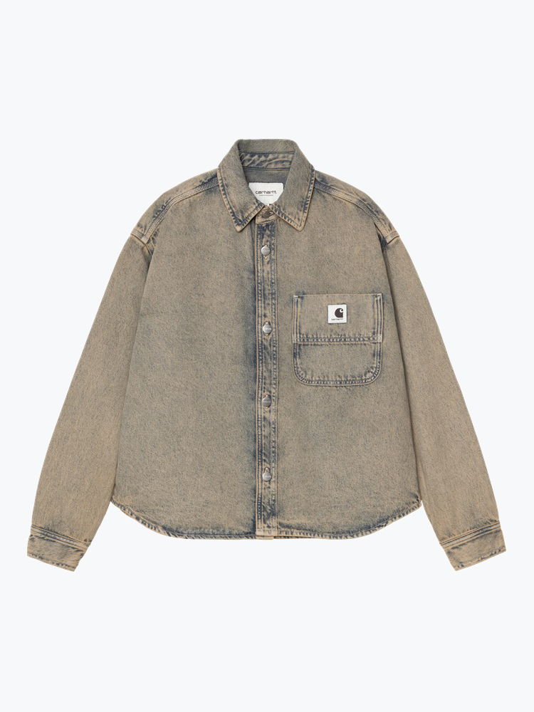 Carhartt WIP – Carhartt WIP - W' Georgia Shirt Jac Blauw - Blouses - Dames – Blauw – Blouses