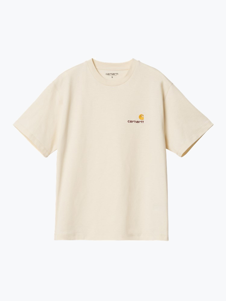 Carhartt WIP – Carhartt WIP - W' S/S American Script T-Shirt Beige - T-Shirts - Dames – Beige – T-shirts