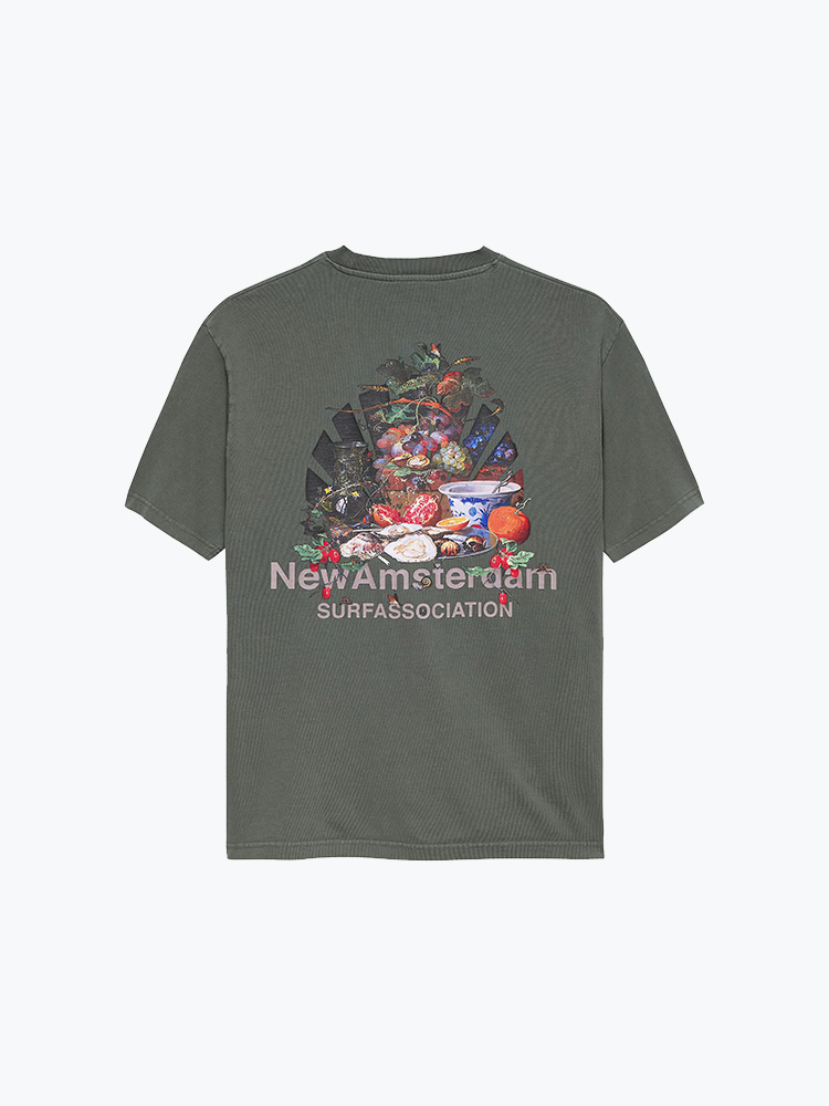 New Amsterdam Surf Association – New Amsterdam Surf Association - Buffet Tee Shark Green - T-Shirts - Heren – Groen – T-Shirts