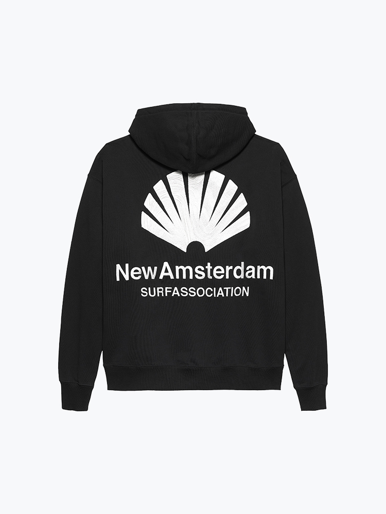 New Amsterdam Surf Association – New Amsterdam Surf Association - Logo Hoodie Black/White - Truien - Heren – Multi – Truien