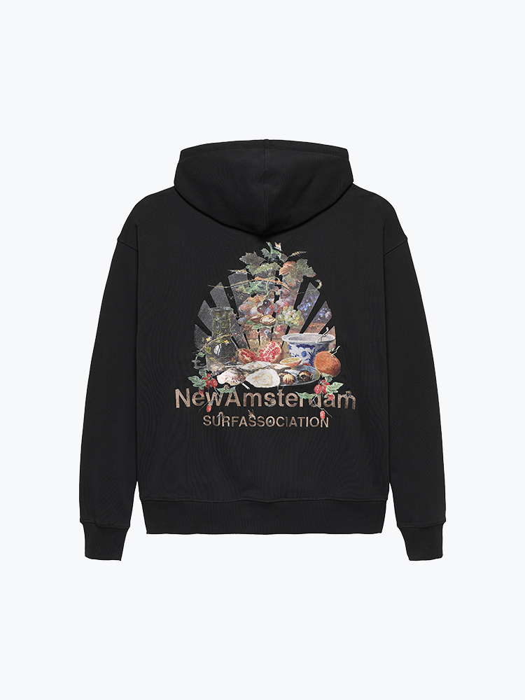 New Amsterdam Surf Association – New Amsterdam Surf Association - Buffet Hoodie Black - Truien - Heren – Zwart – Truien