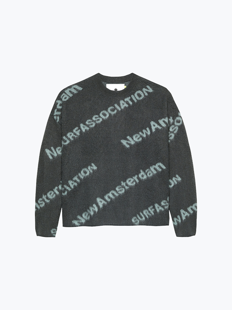 New Amsterdam Surf Association – New Amsterdam Surf Association - Jacquard Knit Shark Green/Teal - Truien - Heren – Groen – Truien