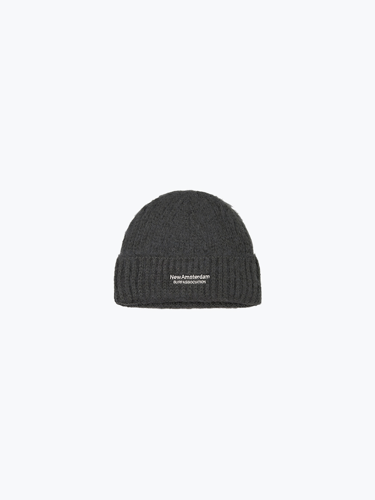 New Amsterdam Surf Association – New Amsterdam Surf Association - Fuzzy Logo Beanie Black - Mutsen - Heren – Zwart – Mutsen