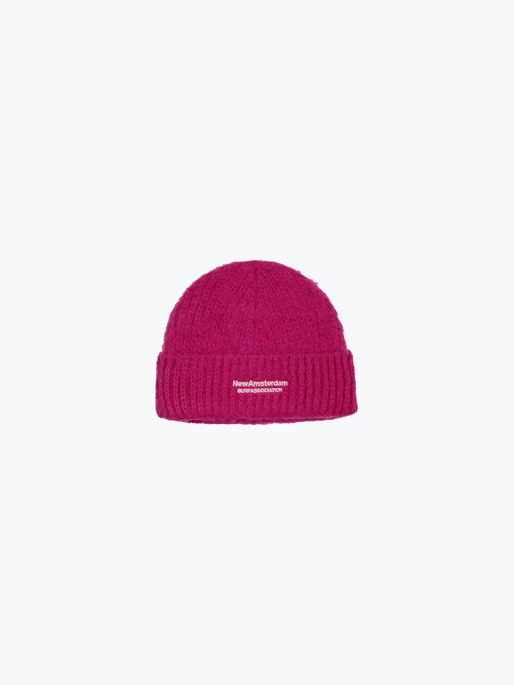 New Amsterdam Surf Association – New Amsterdam Surf Association - Fuzzy Logo Beanie Magenta - Mutsen - Heren – Roze – Mutsen