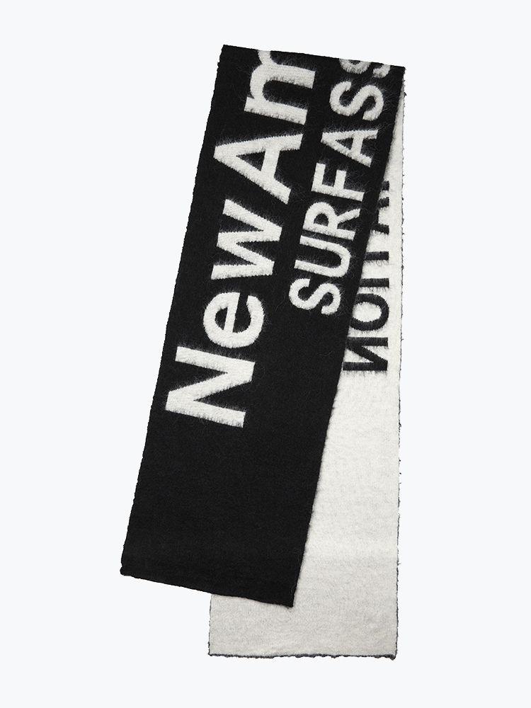 New Amsterdam Surf Association – New Amsterdam Surf Association - Fuzzy Name Scarf Black/White - Sjaals - Heren – Multi – Sjaals