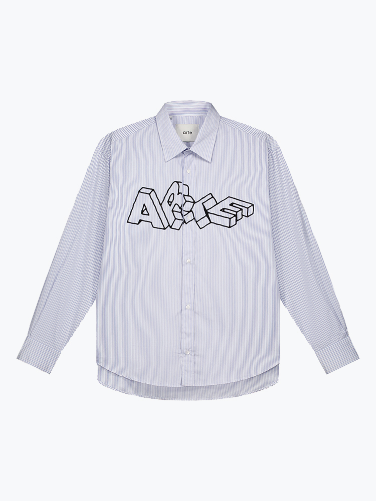 Arte Antwerp – Arte Antwerp - Arte Blocks Shirt Striped - Overhemden - Heren – Multi – Overhemden