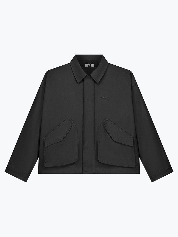 Arte Antwerp – Arte Antwerp - Inclined Pocket Jacket Black - Jassen - Heren – Zwart – Jassen