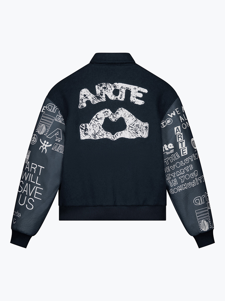 Arte Antwerp – Arte Antwerp - Art Saves College Jacket Navy - Jassen - Heren – Blauw – Jassen