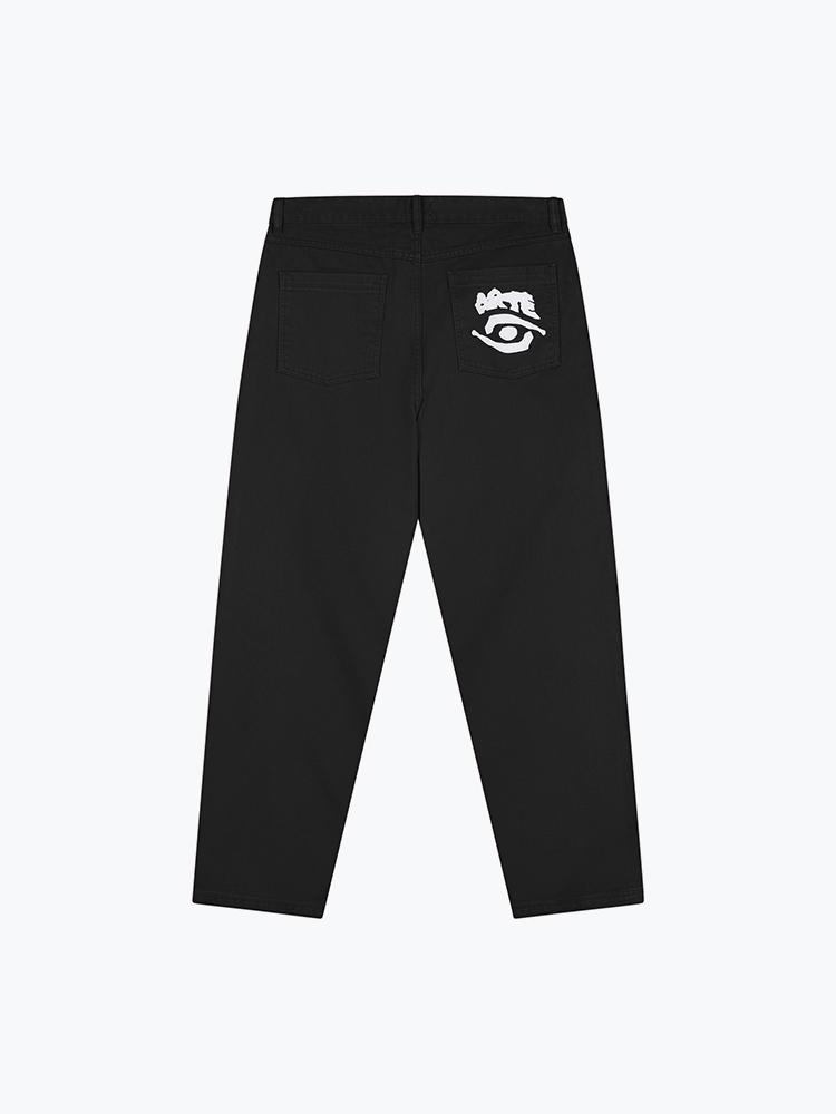 Arte Antwerp – Arte Antwerp - Back Pocket Graphic Pants Black - Broeken - Heren – Zwart – Broeken