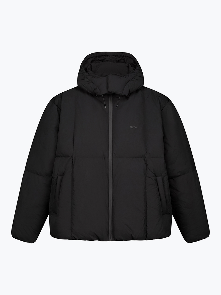 Arte Antwerp – Arte Antwerp - Special Cuts Puffer Jacket Black - Winterjassen - Heren – Zwart – Winterjassen