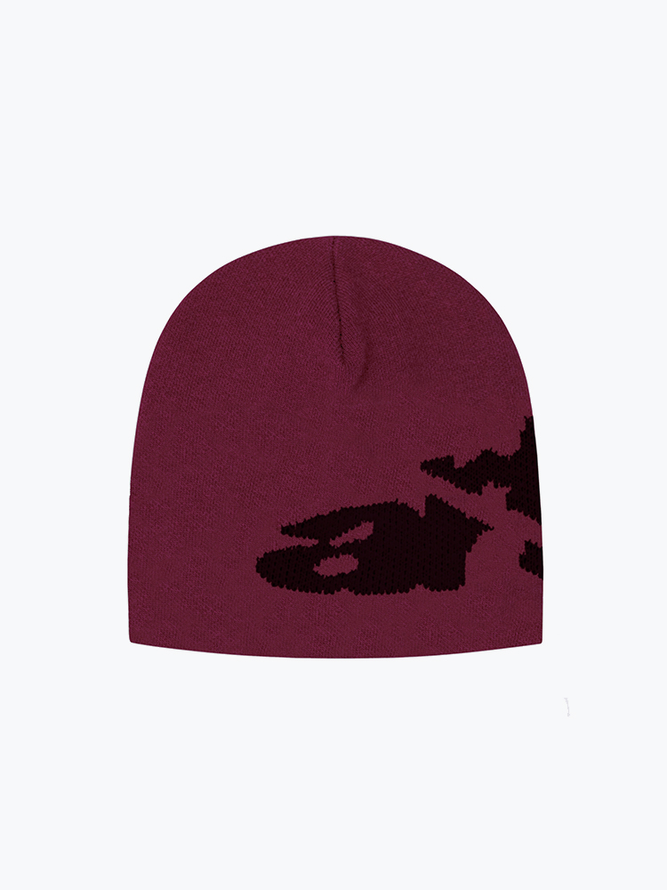 Arte Antwerp – Arte Antwerp - Ripped Arte Side Beanie Bordeaux - Mutsen - Heren – Rood – Mutsen
