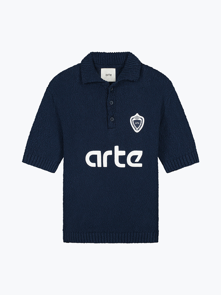 Arte Antwerp – Arte Antwerp - Football Knit Blue - Truien - Heren – Blauw – Truien