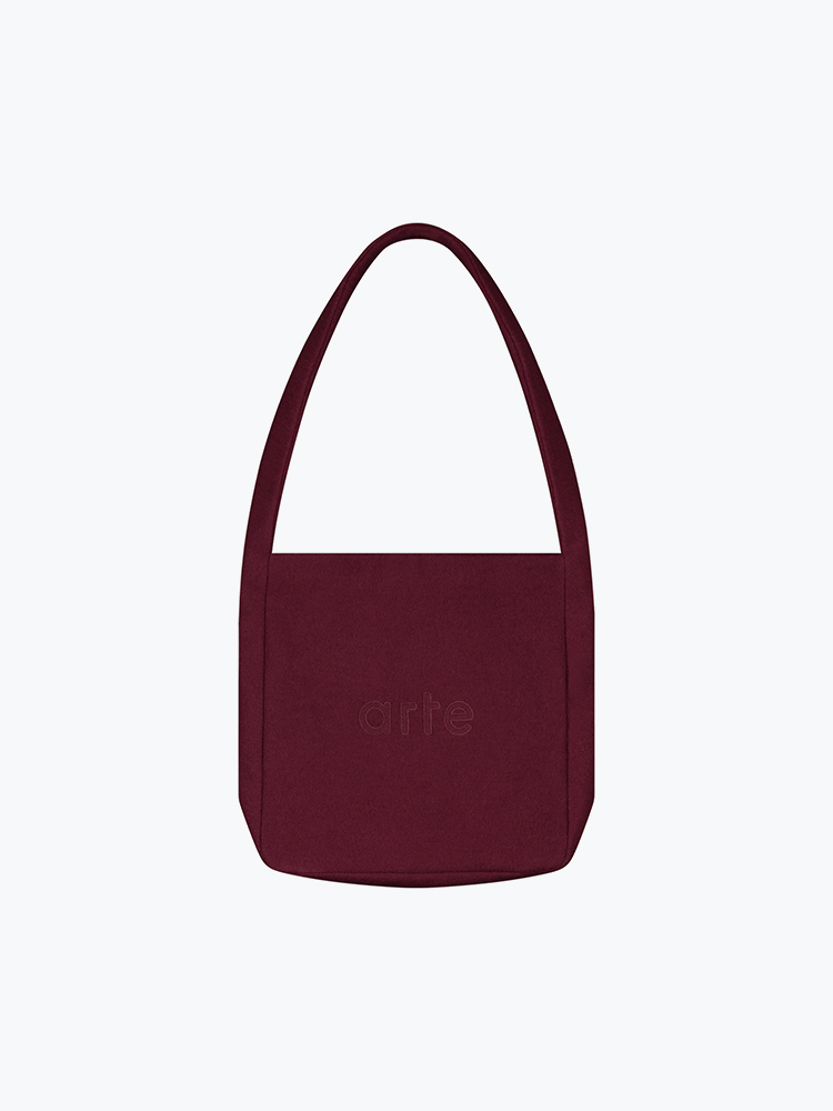 Arte Antwerp – Arte Antwerp - Boiled Wool Bag Bordeaux - Tassen - Heren – Rood – Tassen