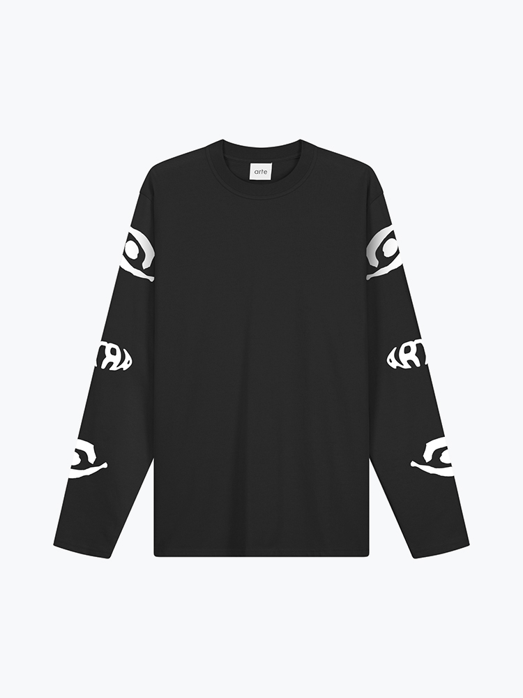 Arte Antwerp – Arte Antwerp - Eye Sleeve Longsleeve Black - T-Shirts - Heren – Zwart – T-Shirts