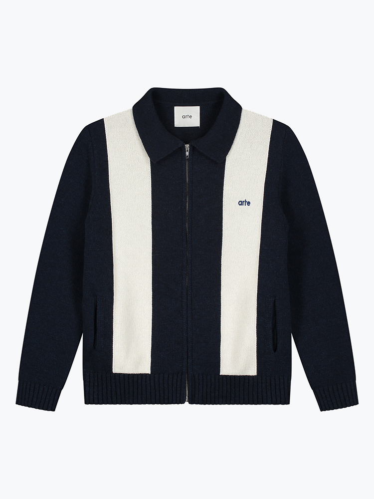 Arte Antwerp – Arte Antwerp - Cardigan Blue/White - Vesten - Heren – Multi – Vesten