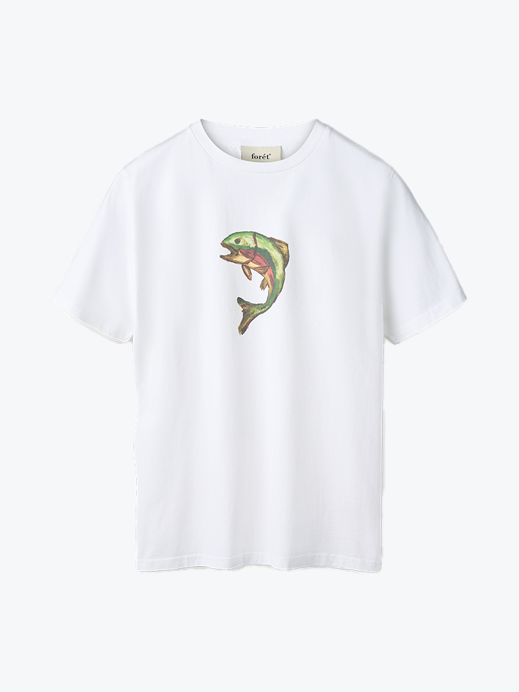 Foret – Foret - Catch T-Shirt White - T-Shirts - Heren – Wit – T-Shirts