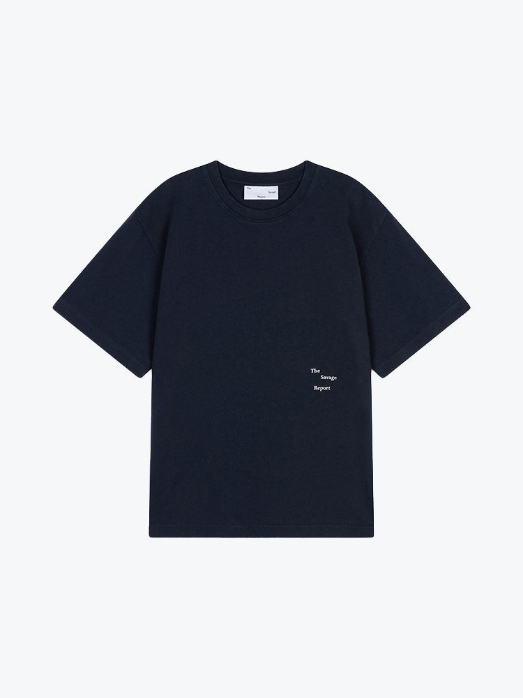 The Savage Report – The Savage Report - Tsr Logo Bar Navy - T-shirts - Heren – Blauw – T-Shirts