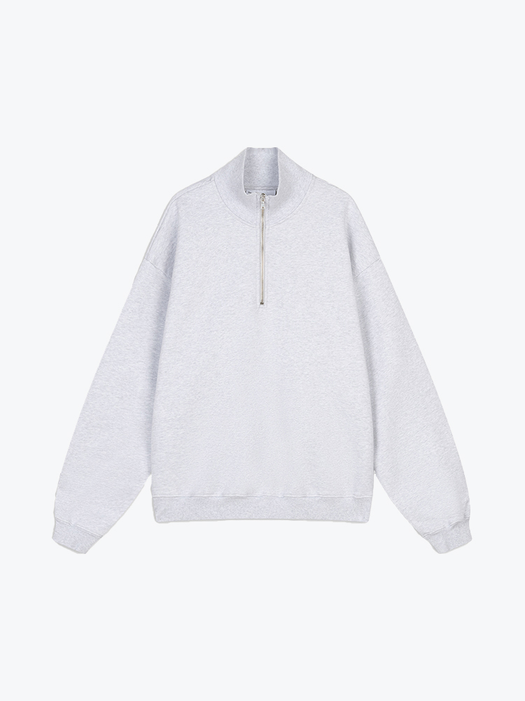 The Savage Report – The Savage Report - Half Zip Heather Grey - Truien - Heren – Grijs – Truien