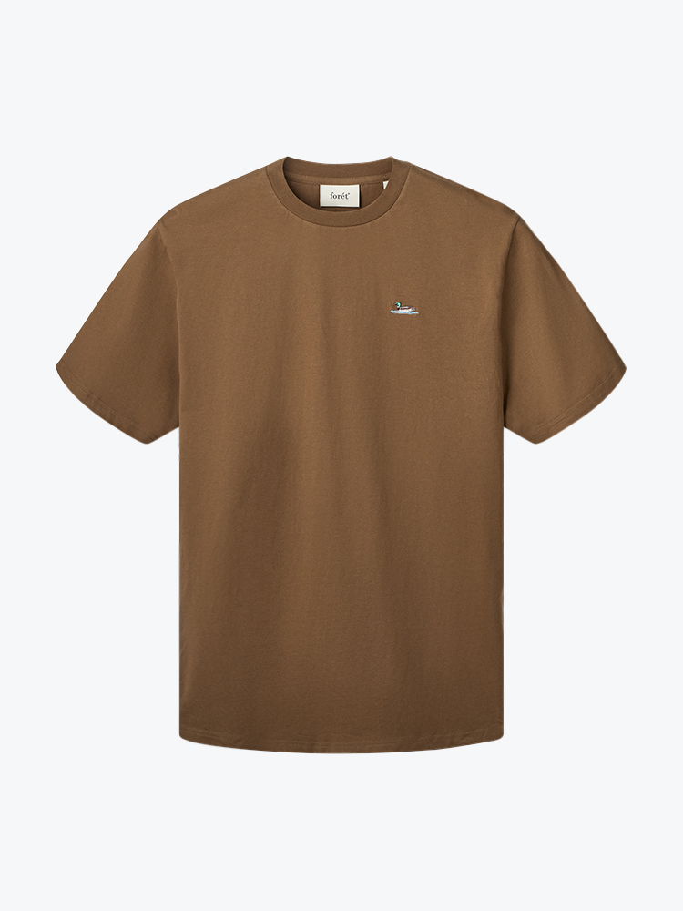 Foret – Foret - Duck T-Shirt Earth - T-Shirts - Heren – Bruin – T-Shirts