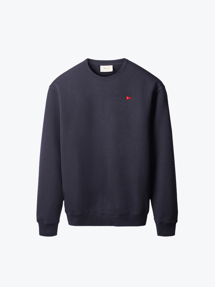 Foret – Foret - Flag Sweatshirt Navy - Truien - Heren – Blauw – Truien