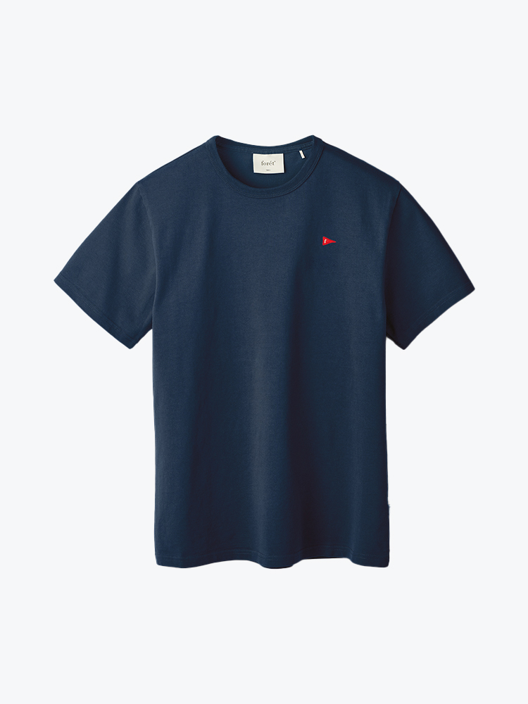 Foret – Foret - Flag T-Shirt Navy - T-Shirts - Heren – Blauw – T-Shirts