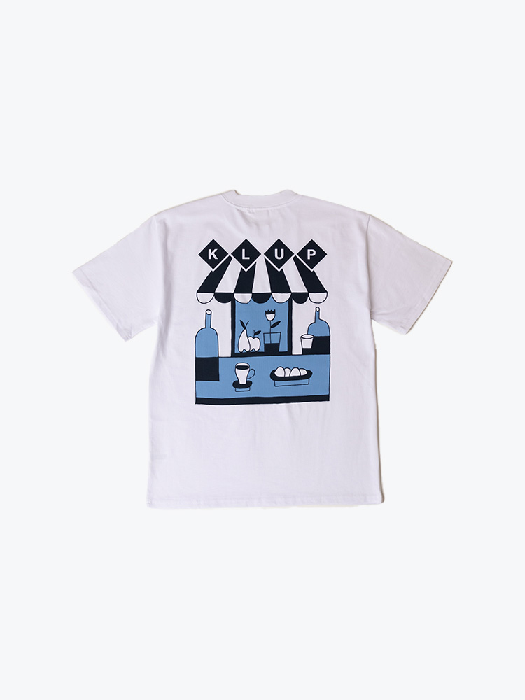 KLUP – KLUP - Stall Tee Wit - T-Shirts - Heren – Wit – T-Shirts
