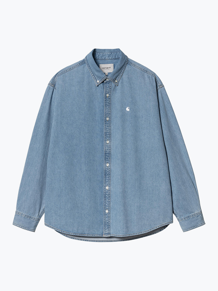 Carhartt WIP – Carhartt WIP - L/S Lucas Shirt Blauw - Overhemden - Heren – Blauw – Overhemden