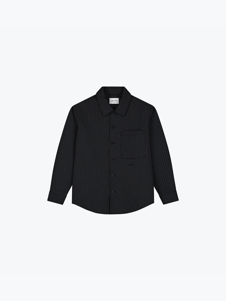OLAF – Olaf - Ripstop Overshirt Black - Overhemden - Heren – Zwart – Overhemden