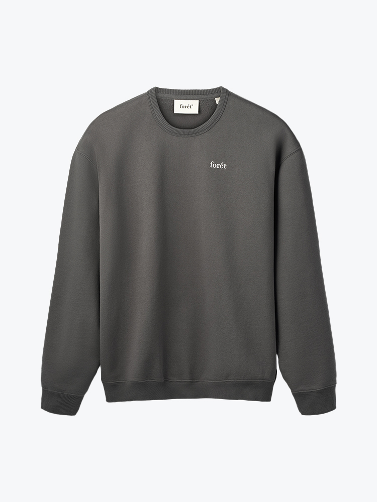 Foret – Foret - Noon Sweatshirt Dark Grey - Truien - Heren – Grijs – Truien