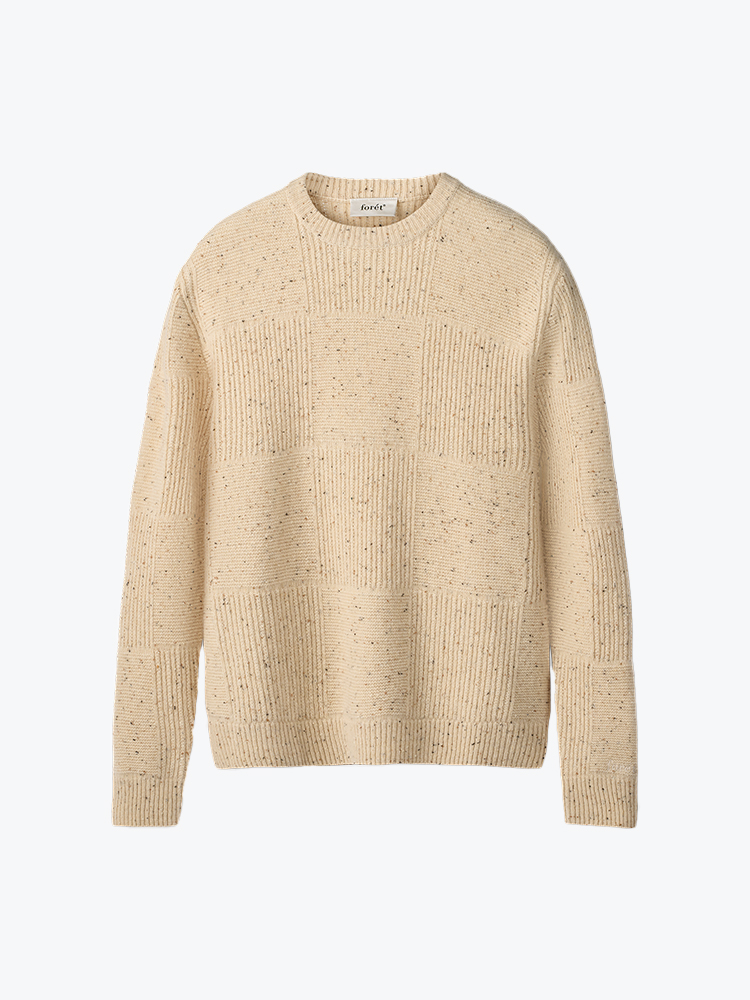 Foret – Foret - Orbit Wool Knit Cloud - Truien - Heren – Blauw – Truien